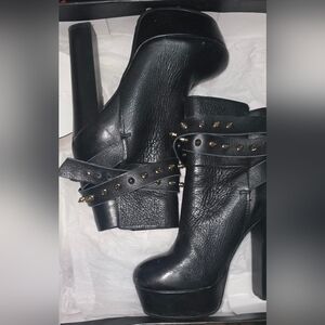 Bakers Black Platform Ankle Booties
